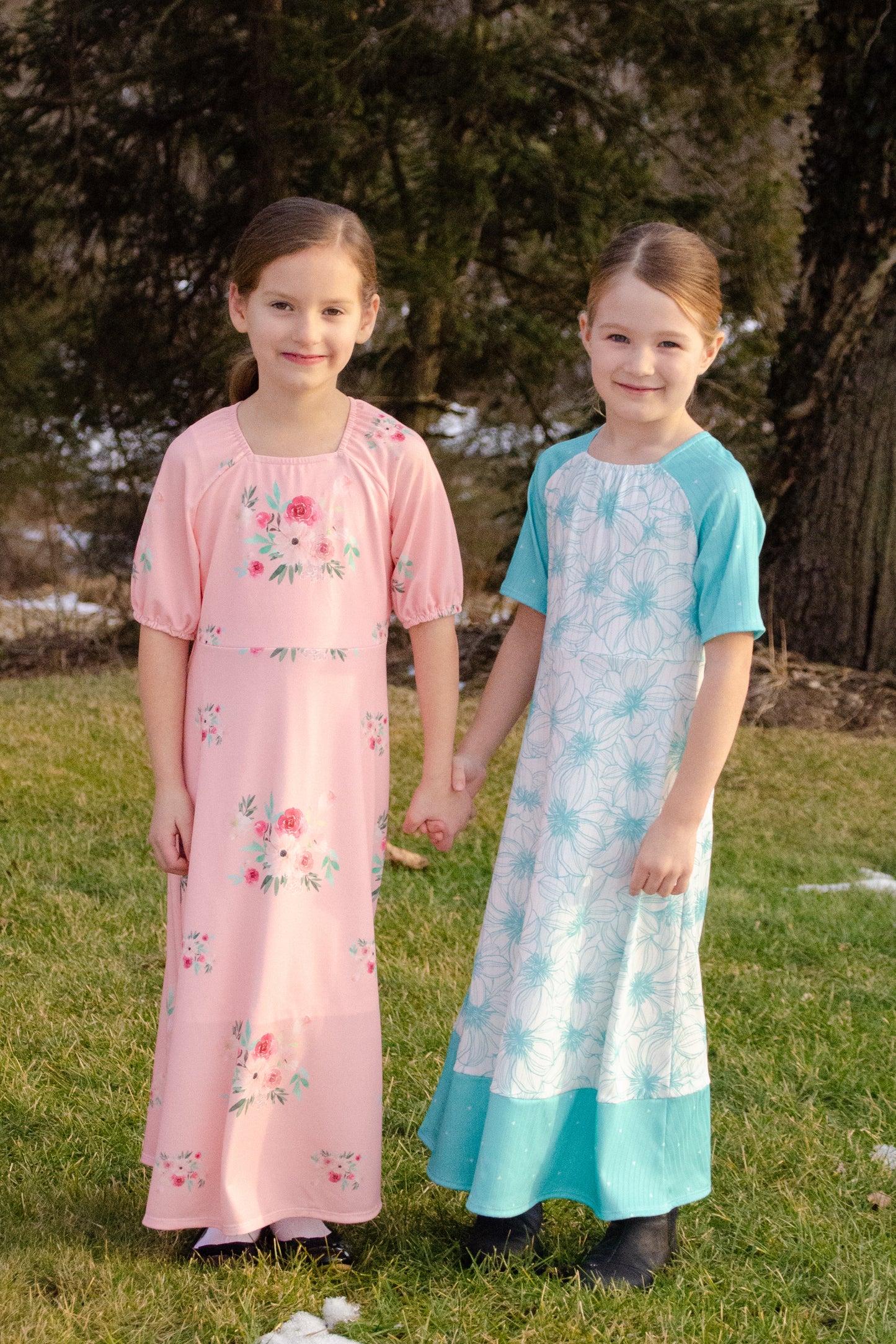 PDF Raglan Dress Sewing Pattern | Girls Maxi Dress Pattern for Knits | NITApatterns