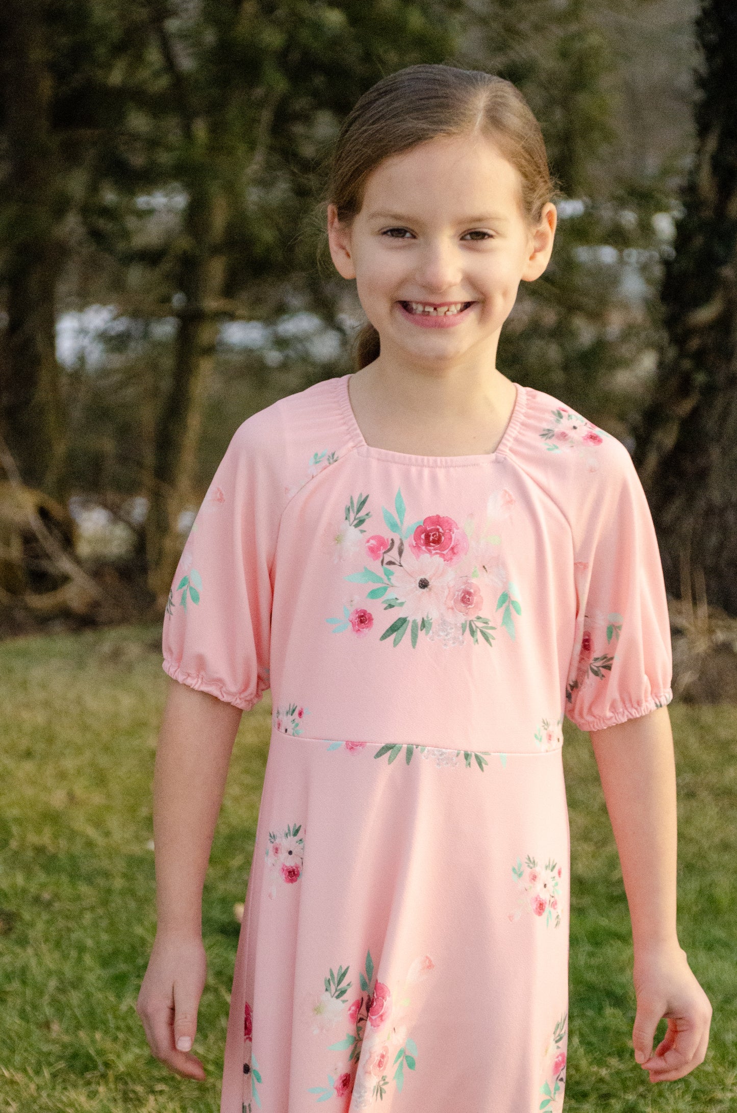 PDF Raglan Dress Sewing Pattern | Girls Maxi Dress Pattern for Knits | NITApatterns