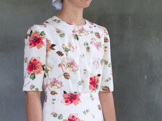 PDF Round Yoke Dress Pattern Add-On | Women's Modest Dress, Cape Dress