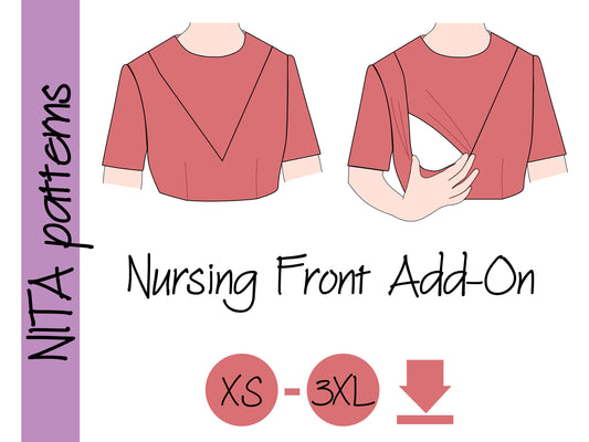 PDF Nursing Dress Pattern Add-On | Women's Modest Dress, Cape Dress | Knit Fabric