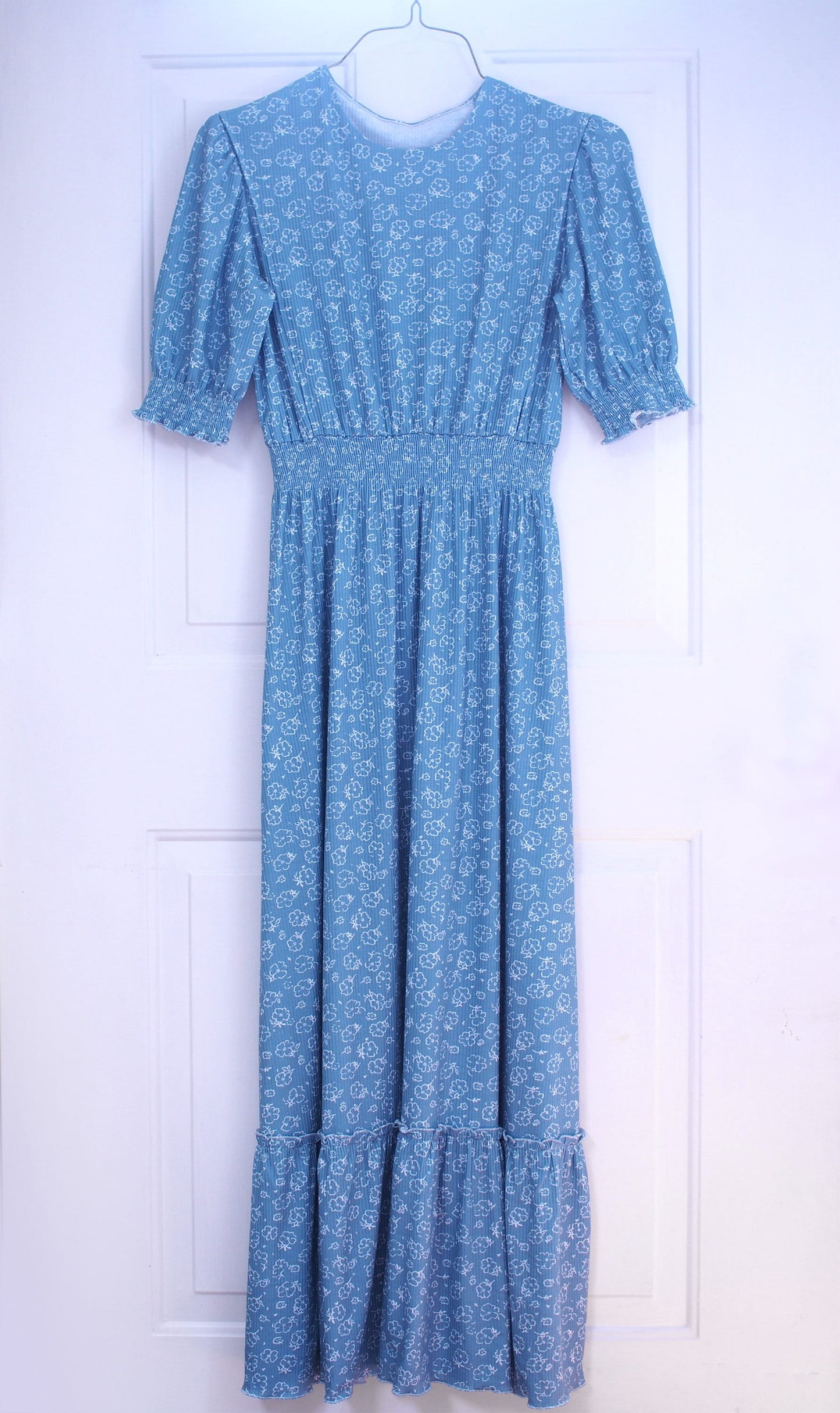 PDF Emma Drawstring Waist Dress Pattern | Bonus Puff Sleeve| Women's Modest Cape Dress | Knit Fabric, Emma Dress NITA patterns
