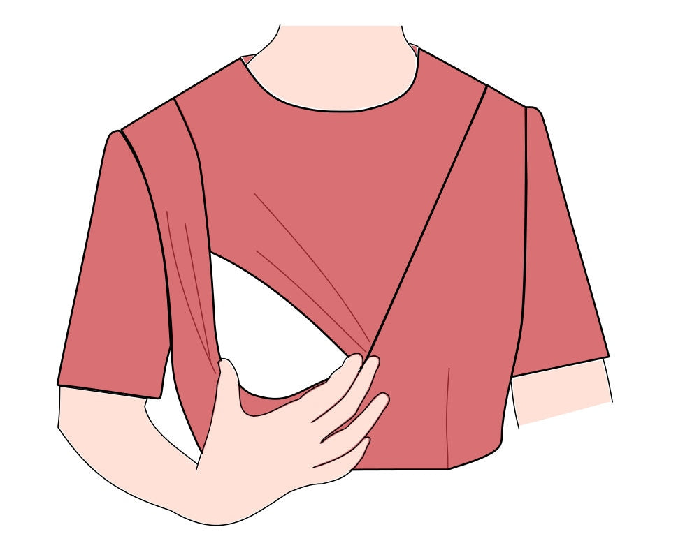 PDF Nursing Dress Pattern Add-On | Women's Modest Dress, Cape Dress | Knit Fabric